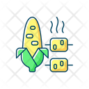 Boiled And Grilled Corn Icon