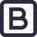 Bold Letter B Icon