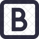 Bold Letter B Icon
