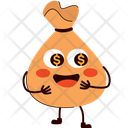 Personaje Alegre De Moneybag Icono