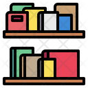 Bookshelves Books Library Icon