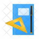 Book With Ruler Icon