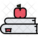 Books And Apple Icon