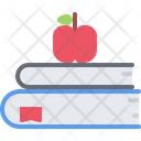 Books And Apple Icon
