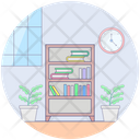 Books Cupboard Bookshelf Library Icon