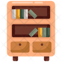 Bookshelf Book Rack Library Icon