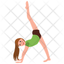 Bow Pose Yoga Pose Flexible Figure Icon
