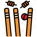 Bowled Out Out Stumps Icon