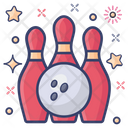 Bowling Alley Pins Bowling Ball Icon