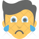 Weeping Boy Crying Icon