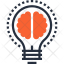 Brain Bulb Content Icon