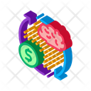 Brain Cycle Money Icon