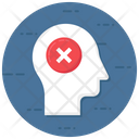 Brain Failure Brain Error Mind Cross Icon