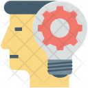 Brainstorming Bulb Cog Icon