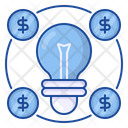 Brainstorming Bulb Money Icon