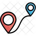 Branch Office Distance Location Pins Icon