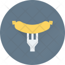 Bratwurst Sausage Fork Icon