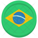Brazil Flag Circle Icon