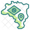 Brazil Map Icon