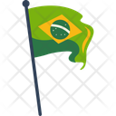 Brazilian Flag Waving Icon