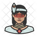 Brazilian Native Woman Avatar User Icon