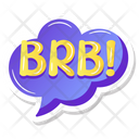 Be Right Back Brb Brb Sticker Icon