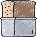 Bread Tin Storage Baked Icon