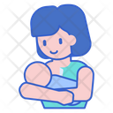Breastfeeding Infant In Arms Mother Holding Child Icon