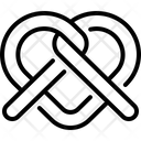 Brezel Puderzucker Geback Symbol