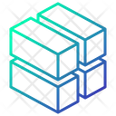 Bricks Geometric Cube Icon