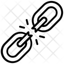 Broken Chain Broken Linkage Broken Hyperlink Icon