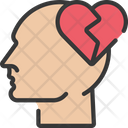 Broken Mental Health Heart Mind Icon