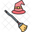 Broom and hat  Icon