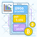 Mobile Bitcoin Mobile Btc Online Cryptocurrency Icon
