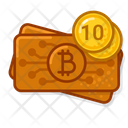 Btc Back Coin Ten Icon