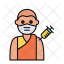 Buddhist Man Vaccination Icon