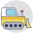 Bulldozer Excavator Tractor Icon