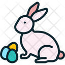 Rabbit Easter Eggs Icon