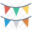 Bunting Decoration Party Icon