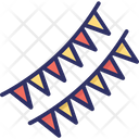 Buntings Party Decoration Party Flags Icon
