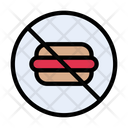 Burger Not Allowed Icon