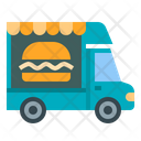 Burger Hamberger Fastfood Lunch Street Food Truck Icon