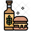 Burger With Beer Icon