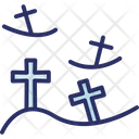 Burial Ground Cemetery Funeral Icon