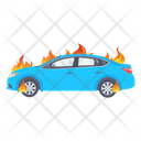 Burning Car Car Fire Fire Icon