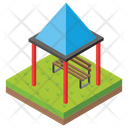 Bus Stop Waiting Area Cityscape Icon