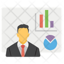 Business Presentation Business Analyst Trading Manager Icon