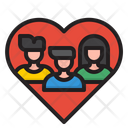 Business Family Heart Man Icon