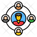 Business Network Businessman Connections Business Interconnection Icon