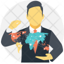 Businessman Network Connections Icon